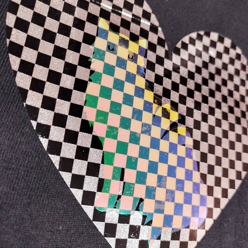 Rainbow Holographic Cheshire Cat T-shirt! Handmade, Alice in Wonderland ...
