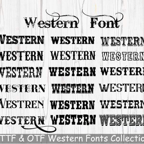 Western-Schrift, Western-Schriftensammlung, Cowboy-Schrift, Cowboy-Schrift Silhouette, Cricut-Schrift, Bundle-Schrift, süße Schriftarten, Instant Download