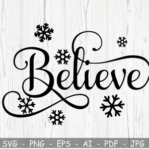 Geloof SVG, geloof in kerst Svg, winter deur teken Svg, PNG, vakantie Svg, winter Svg, kerstman Svg, Merry Christmas SVG, ijzer, Cricut-bestand