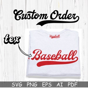 Fonte de beisebol personalizada Svg, ordem personalizada Svg, fonte de beisebol com caudas Svg, PNG, Baseball Mom Svg, Softball, arquivo cortado para Cricut