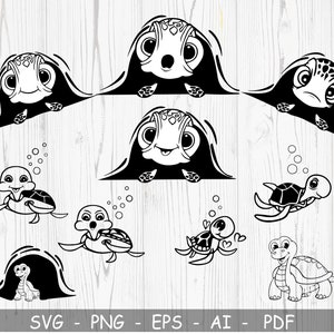 4 etapas de elaboración de Svg, paquete de tortuga Svg, etapas de elaboración de Svg, Cricut, tortuga bebé Svg, silueta de tortuga, clipart de tortuga bebé, Svg, png