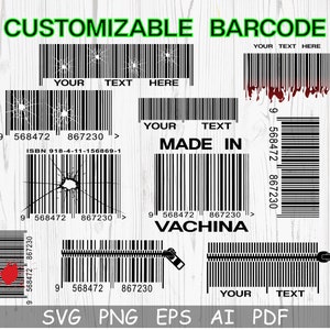 Strichcode-Svg, anpassbare Strichcode-Svg, Strichcode Cricut, einfache Strichcode-Lesezeichen, Strichcode-ClipArt, digitale Datei zum sofortigen Download verfügbar Bild 1