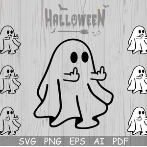 Halloween SVG, Png, Geist Mittelfinger, Png, Halloween svg Datei für Cricut, niedlicher Geist, Halloween svg, Halloween Vinyl, Silhouette