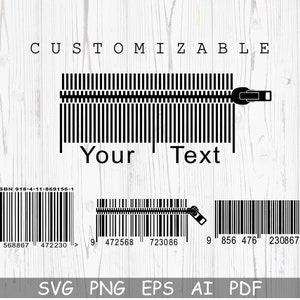 Streckkods-svg, anpassningsbar streckkod, streckkods-Cricut, klippfiler, vanlig streckkodsskanningsbar, streckkods-clipart, streckkods-png, direktnedladdning