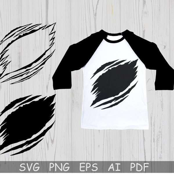 Ripped Shirt Svg, Ripped Open Shirt Svg File For Cricut Files,Png, Scratches Svg,Rips,Teared Shirt,Ripped SVG,Scratch svg, Cricut,Silhouette