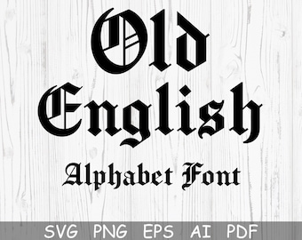 OLD ENGLISH FONT svg, Cricut Fonts, altes englisches Alphabet svg, Cut-Datei für Cricut, alte englische Buchstaben svg für Cricut, gotische Schrift svg