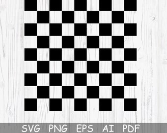 Checkerboard SVG, Seamless Checkered Pattern Svg, Checkers Cut Files for Cricut,  Checked Print Svg, Eps, Png, Vinyl Decal, Instant Download