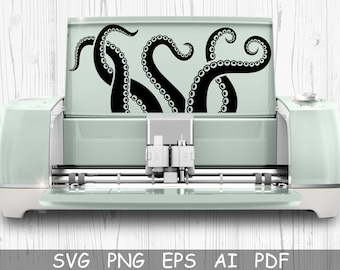 Tentacles SVG, Sea Monster SVG, Cut File for Cricut, Octopus arms Silhouette, Octopus SVG, Cthulhu, Tentacle Svg, Png, Instant Download