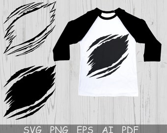 Ripped Shirt Svg, Ripped Open Shirt Svg File For Cricut Files,Png, Scratches Svg,Rips,Teared Shirt,Ripped SVG,Scratch svg, Cricut,Silhouette