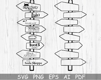 Señal de destino Svg, Vector de diseño de lujo, Señal de destino Svg, Cruce de caminos Svg, Señal de destino, Destino Svg, Archivo de corte de señal de destino