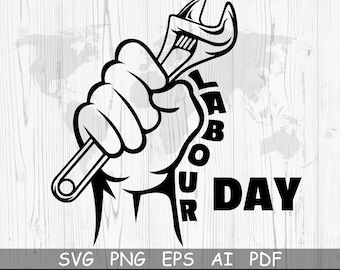 Happy Labor Day Svg, Labor Day Svg Cut File For Cricut, Happy Labor Day Clipart, silhouette,Labor Day Sublimation Png  wrench svg