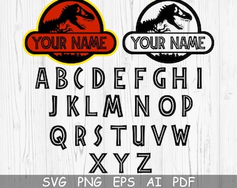 Jurassic Svg, Custom Personalized Jurassic Sign Svg, Png, Jurassic Cut file for Cricut Silhouette, Dinosaur Svg, Sublimation Design
