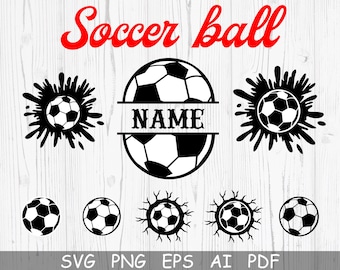 Soccer Svg Bundle, Soccer Ball Monogram Svg, Soccer Designs, Soccer Team Svg, Soccer Ball Svg, Cut File For Cricut, Silhouette, Png