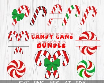 Christmas SVG Clipart,Candy Cane SVG, Candy Stick Svg, Candy Canes Clipart Cut file Cricut, Candy Cane with Bow, Sweets, Holiday, Png