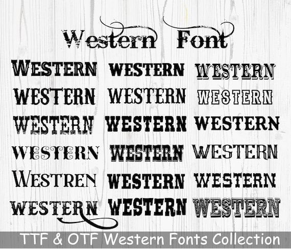 Western Font, Western Fonts Collection, Cowboy Font, Cowboy Font Silhouette, Cricut Font, Bundle Font, Cute Fonts, Instant Download