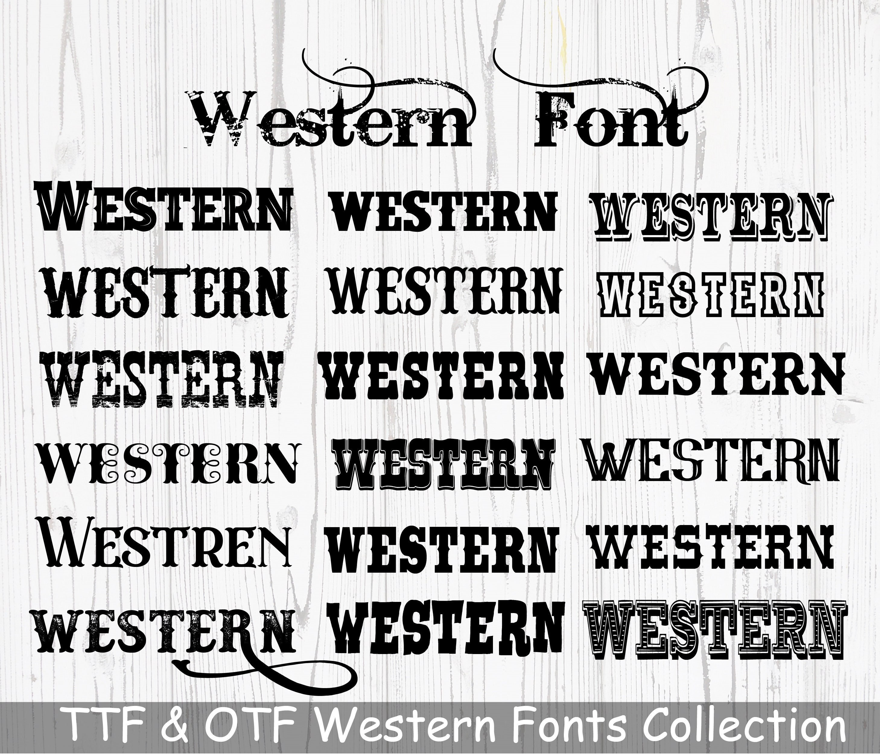 Western Font - Etsy
