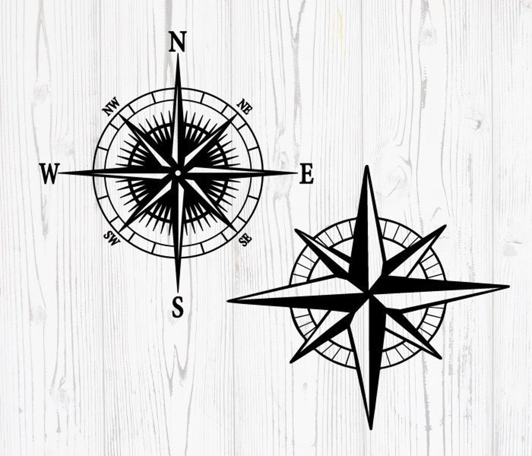 Compass Svg, Compass Cut Files for Cricut, Compass Rose Svg, Png ...