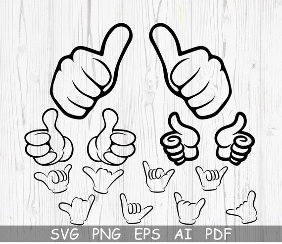 Thumbs Up Svg, Digital Download, Thumbs Up File, Silhouette, Like Svg