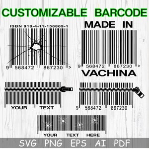 Strichcode-Svg, anpassbare Strichcode-Svg, Strichcode Cricut, einfache Strichcode-Lesezeichen, Strichcode-ClipArt, digitale Datei zum sofortigen Download verfügbar Bild 2