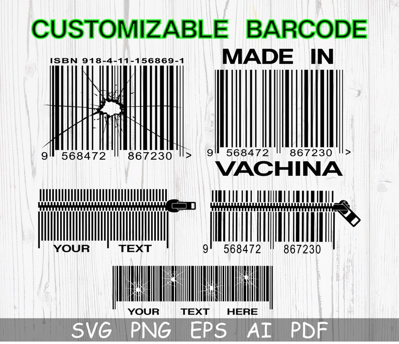 Strichcode-Svg, anpassbare Strichcode-Svg, Strichcode Cricut, einfache Strichcode-Lesezeichen, Strichcode-ClipArt, digitale Datei zum sofortigen Download verfügbar Bild 2