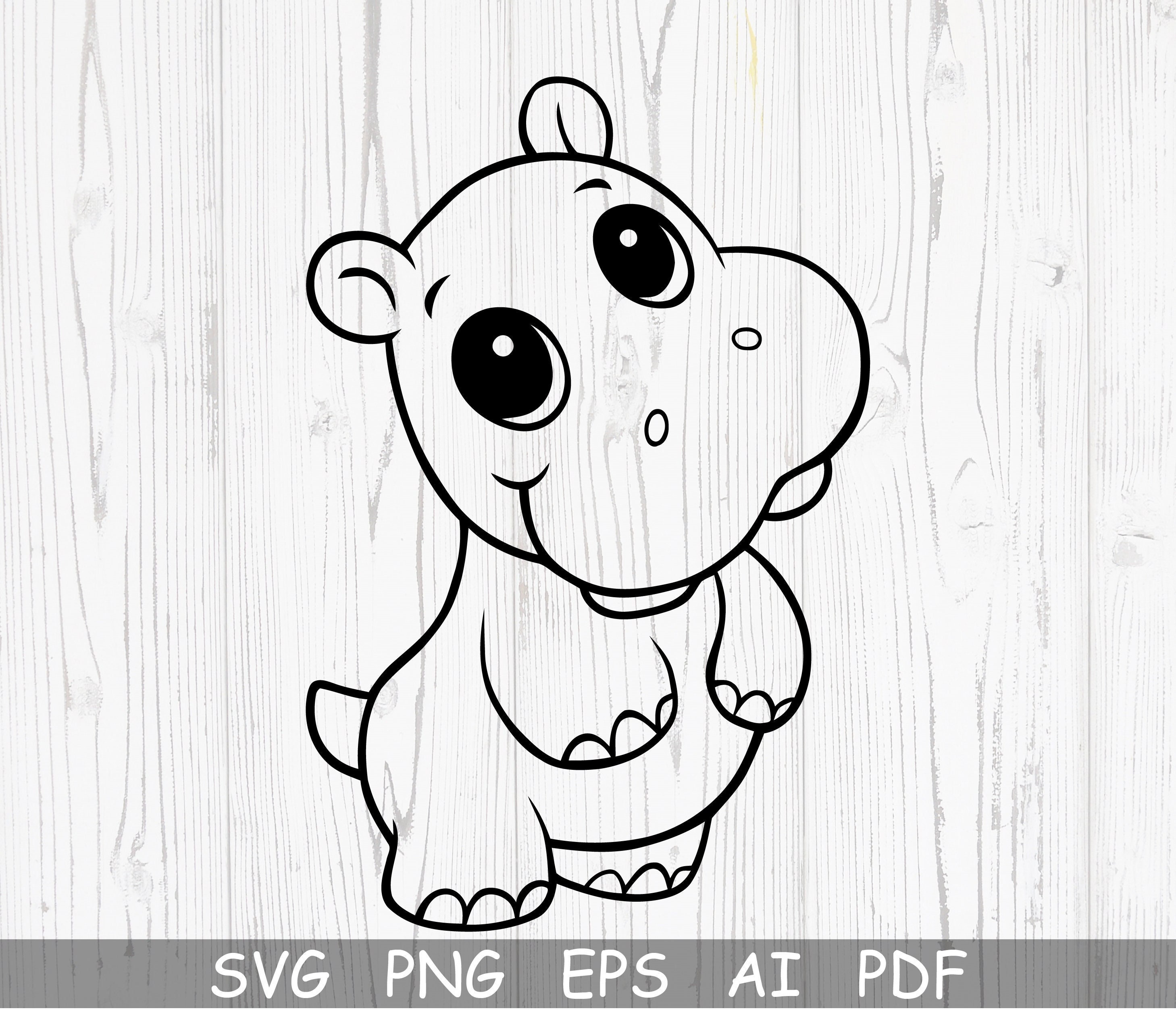 Sweet Hippo SVG Baby Hippo Svg File for Cricut Cute Baby - Etsy UK