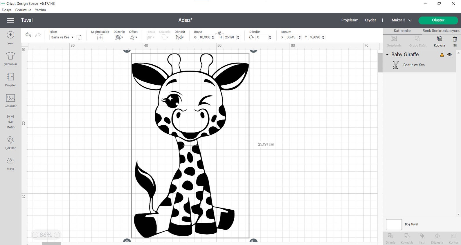 Baby Giraffe SVG Giraffe SVG Cute Cut File for Cricut and - Etsy