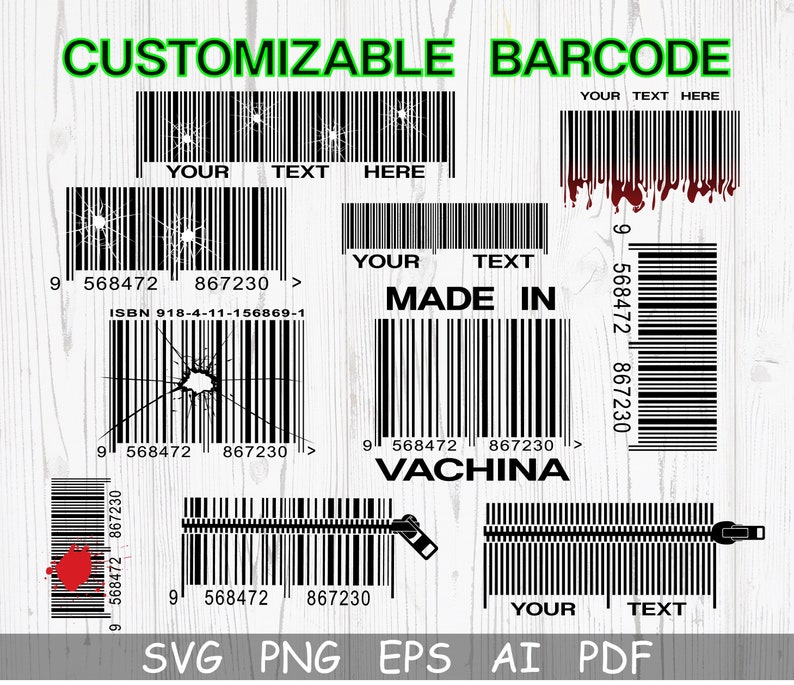 Strichcode-Svg, anpassbare Strichcode-Svg, Strichcode Cricut, einfache Strichcode-Lesezeichen, Strichcode-ClipArt, digitale Datei zum sofortigen Download verfügbar Bild 1