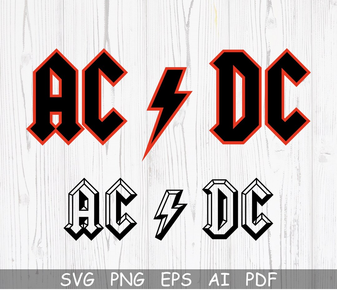 ACDC Band Logo Svg Png Eps ACDC Svg Silhouette Cuttable - Etsy UK