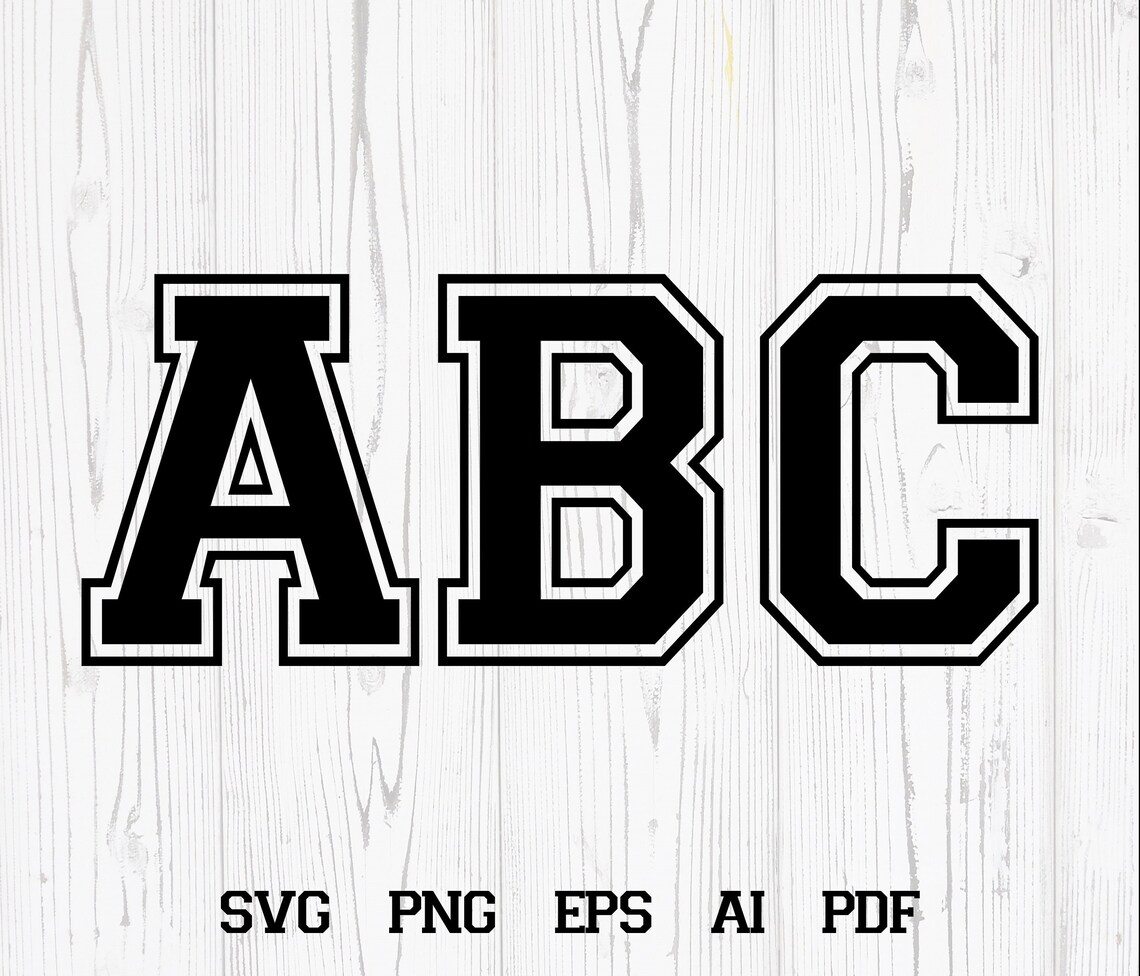 Varsity Font SVG Sport Font Svg College Font SVG Varsity | Etsy Canada