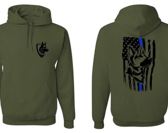 Blue Line Flag K9 Hoodie