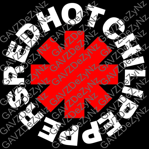 red hot chili peppers logo, vector illustration vinyl Dtg, Png, Pdf, Svg screen printing, sublimation transfer heat press