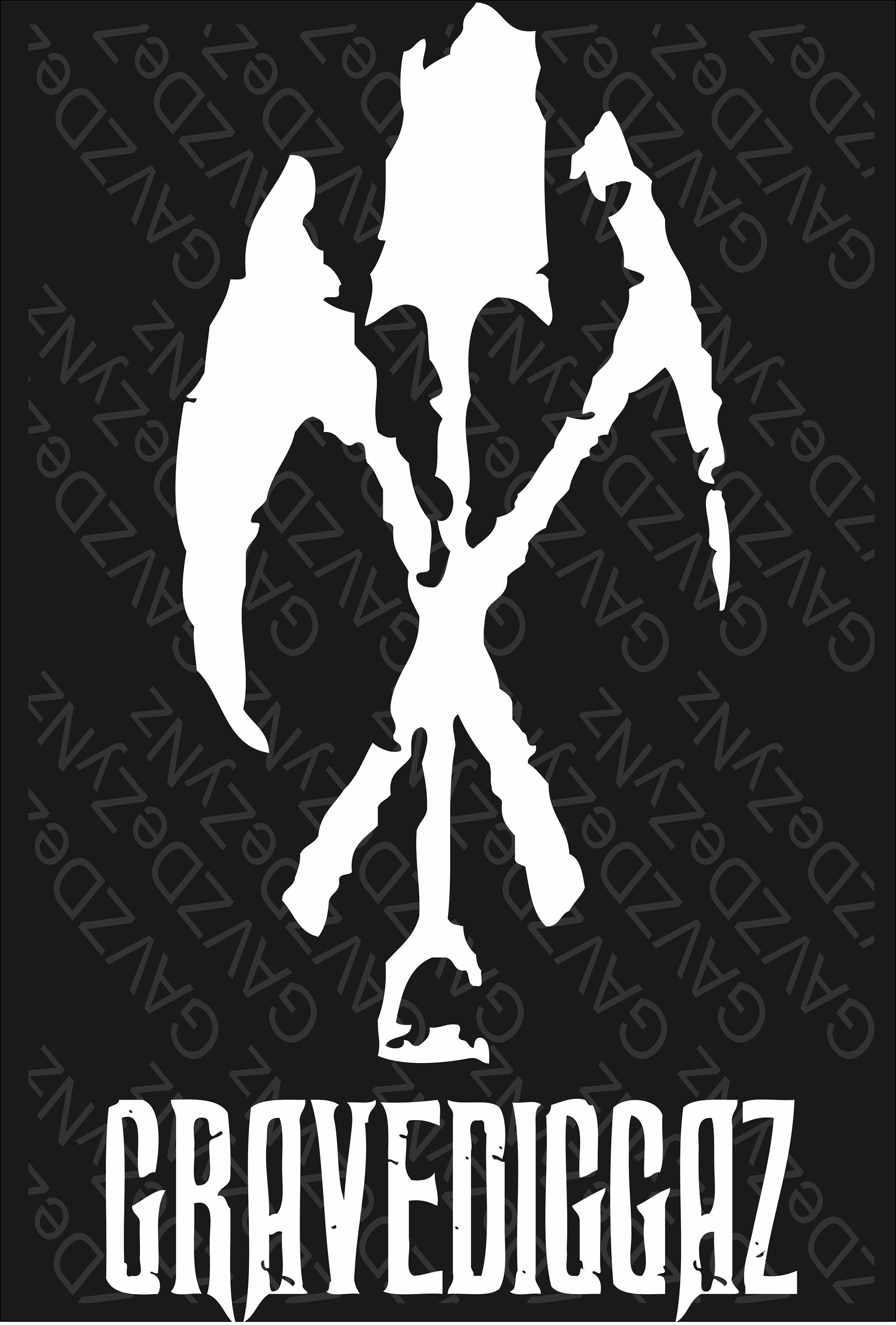 Gravediggaz Logo Symbol, Wu-tang, Riza Side Project. Vinyl, Dtg