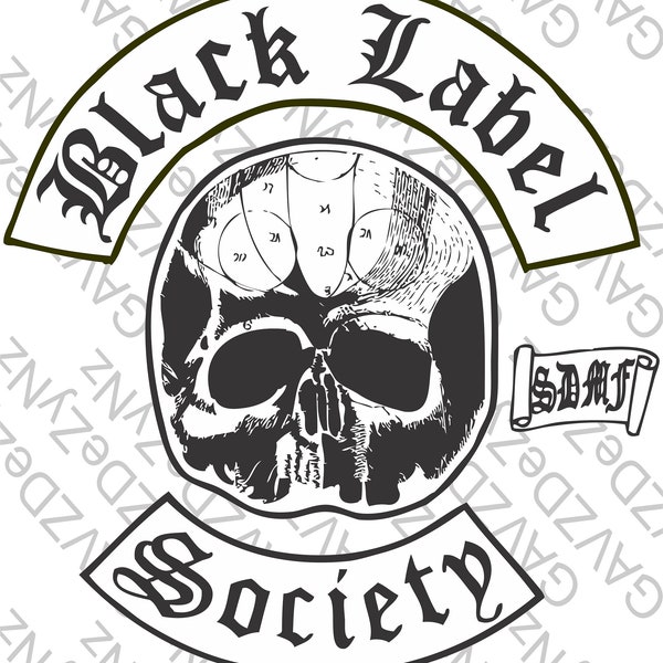 2X Black-Label-Society Band, Skull and Bls. print ready vinyl,  vector illustrations SVG, PDF PNG. please follow and comment