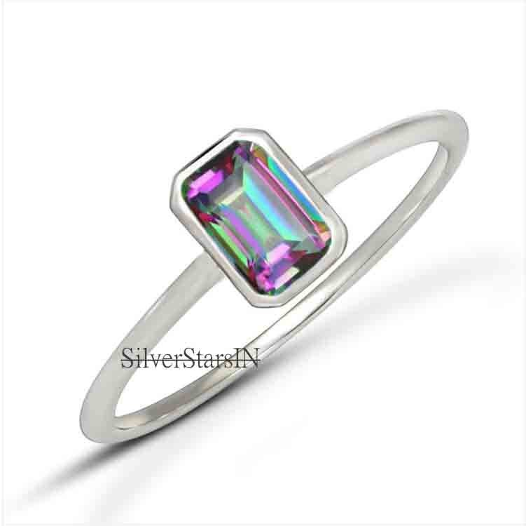 Wide 925 Sterling Silver Faceted Signet Ring with Black