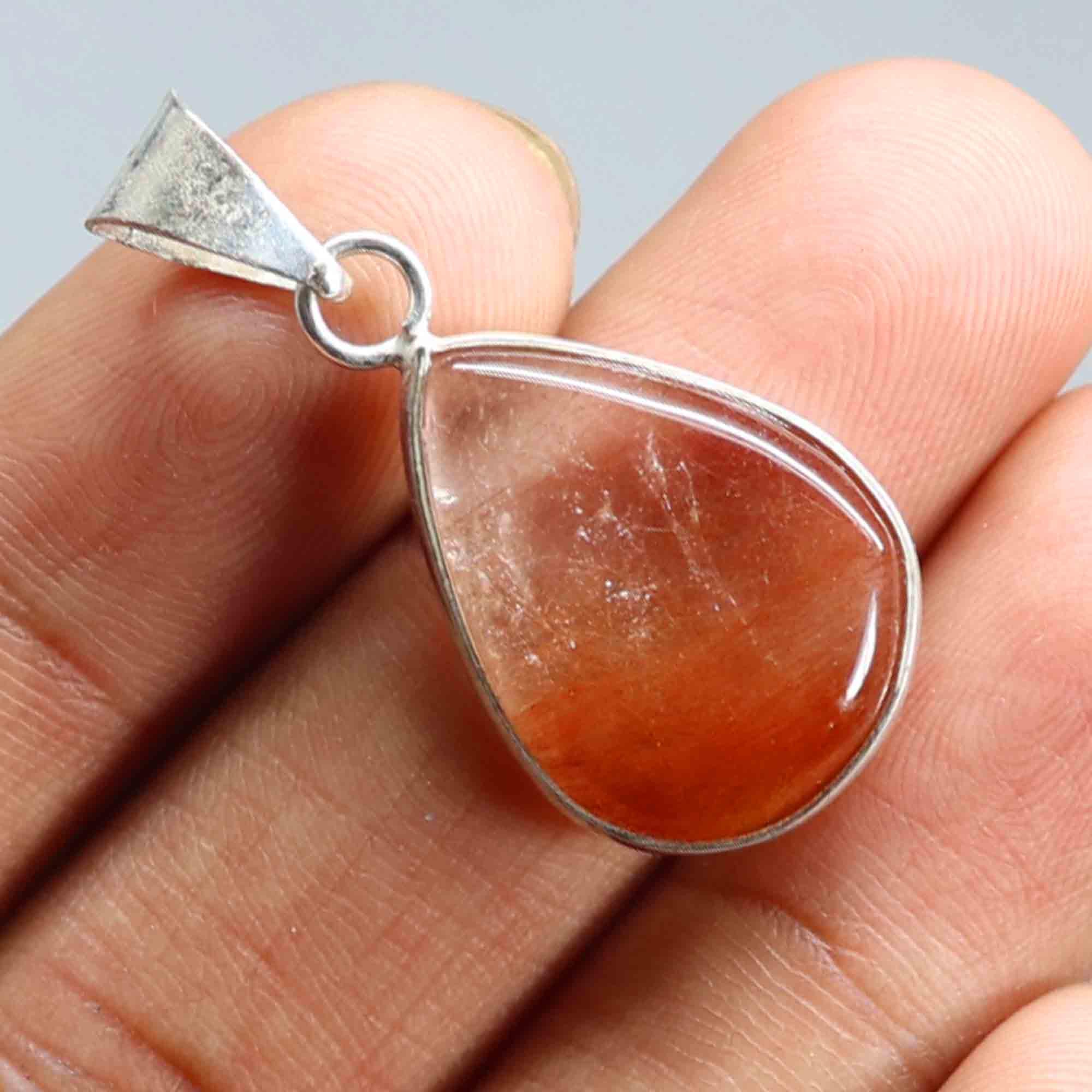 ネックレス・ペンダント MINI ETERNAL ORANGE QUARTZ SILVER NECKLACE MINI ETERNAL ORANGE QUARTZ SILVER NECKLACE