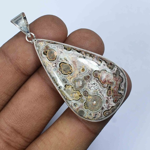 Leopard Skin Jasper Pendant 925 Sterling Silver Pendant Handmade Pendant Boho Pendant Designer Pendant Leopard Skin Jasper Silver Etsy