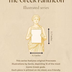 Athena Greek Goddess Poster – A4 Mythology Art Print image 6