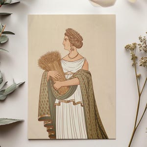 Poster della dea greca Demetra – Stampa artistica mitologica in formato A4