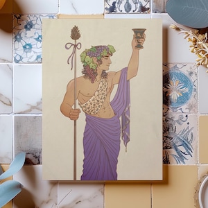 Dionysus Greek God Poster – A4 Mythology Art Print