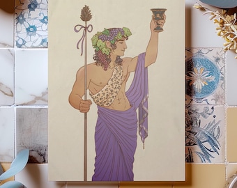 Dionysus Greek God Poster – A4 Mythology Art Print