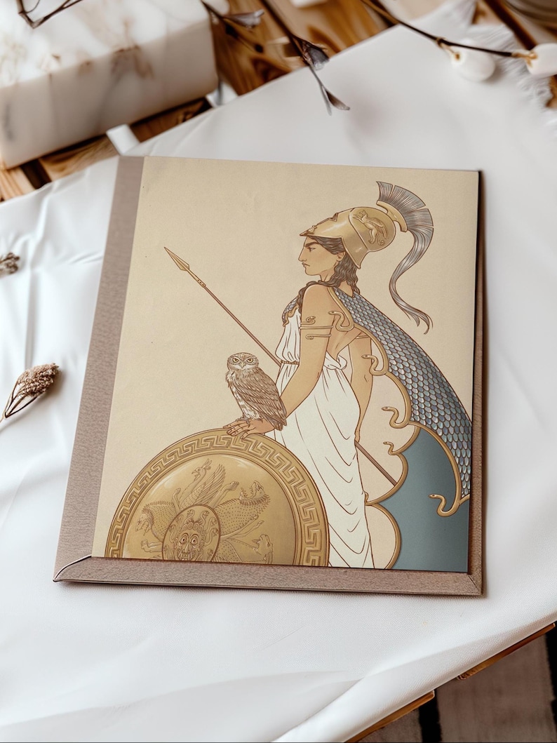 Athena Greek Goddess Poster – A4 Mythology Art Print image 2