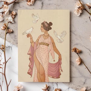 Poster della dea greca Afrodite – Stampa artistica mitologica in formato A4