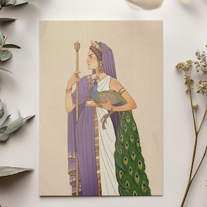 Poster della dea greca Era – Stampa artistica mitologica in formato A4