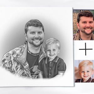 Add Loved One to Photo - Gift for Loss of Loved One - Memorial Portrait for Deceased Father and Mom  - Remembering Passed Away Loved One
