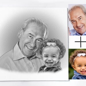 Add Loved One to Photo Gift for Loss of Loved One - Memorial Portrait for Deceased Father and Mom  - Memorial Gift for Mom and Dad Gift.