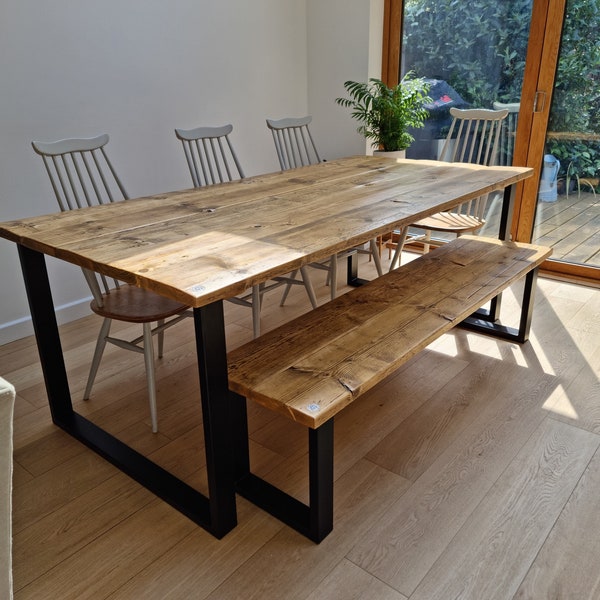 Rustic Dining Table - Etsy UK