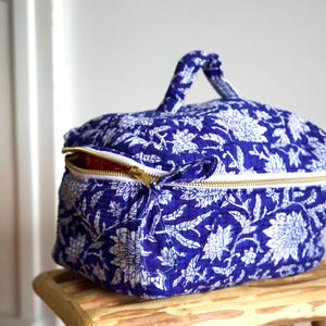 Vanity - Grande trousse de toilette - Trousse de toilette coton matelassé - Idée cadeau
