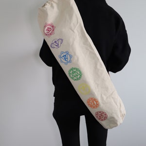 Sac tapis de yoga 7 chakras / Sac de sport / Sac en coton image 4