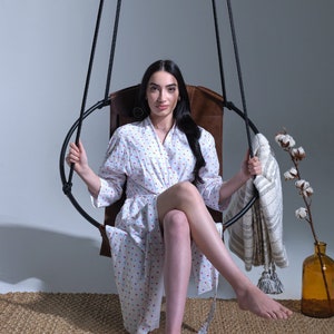 Hanging leather sales chair