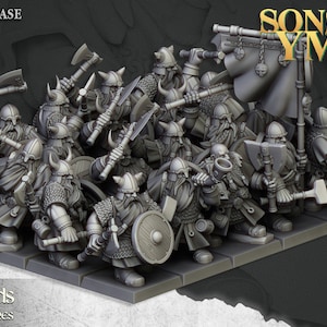 20 Sons Of Ymir Dwarf Warriors Unit - Highlands Miniatures